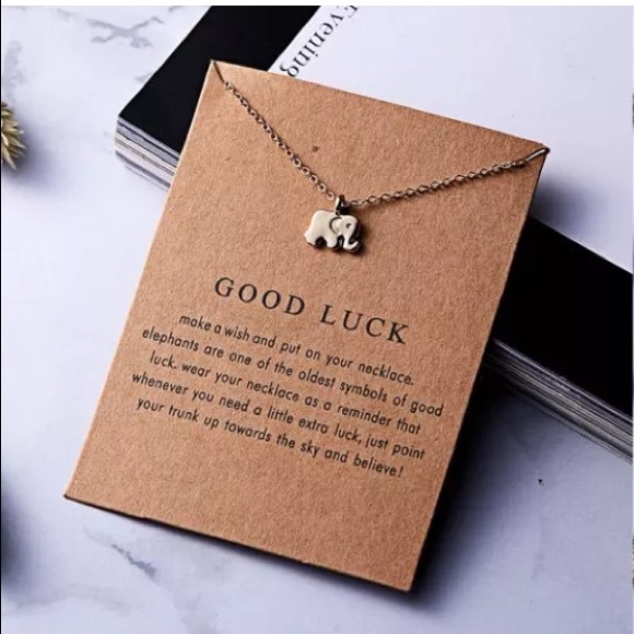 Jewelry - NEW! Luck Dainty Gold Elephant Wish Necklace